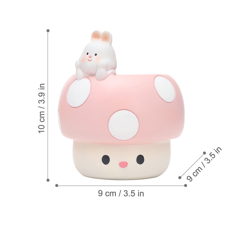 Little Forest Den Mushroom House Planter - Whimsical Resin Pet Pot for Succulents & Cacti, Adorable Desk Decor