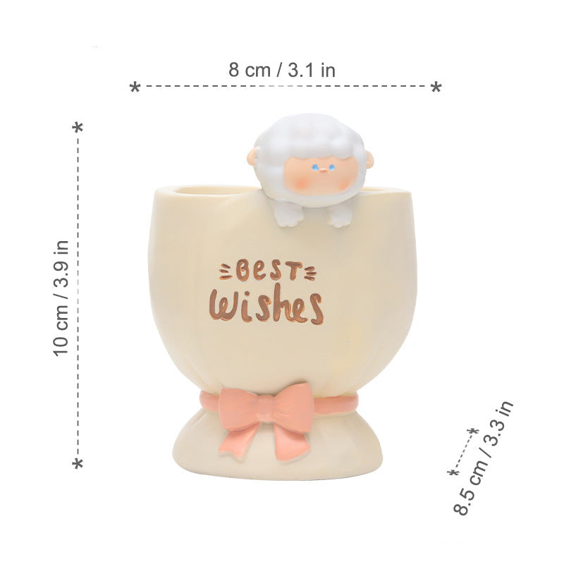 Joy With You Resin Succulent Pot for Desk