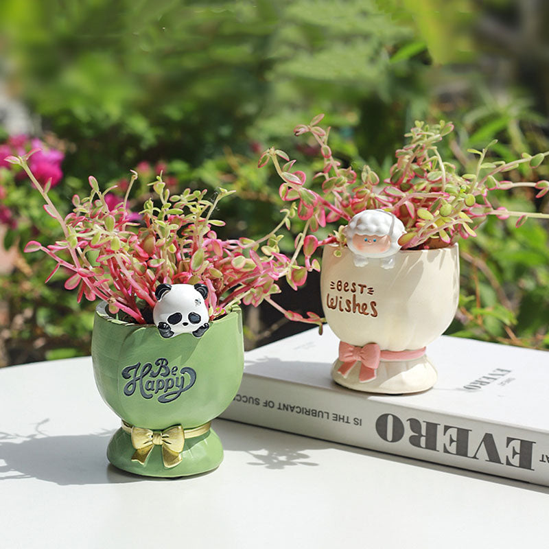 Joy With You Resin Succulent Pot for Desk
